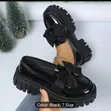 Nuel's Chunky Lace-Up Leather Shoes - Black - 5