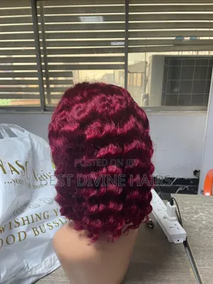 12" Full Frontal Deep Wave Wig - Wine #350 Gashin Mutum