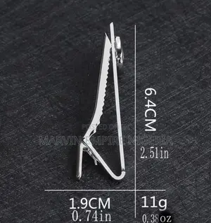 Men's Musical Note Tie Clip - Silver Alloy