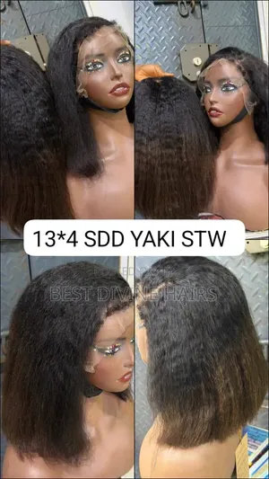 12" Full Frontal Yaki Straight Bob Wig - Gashin Mutum