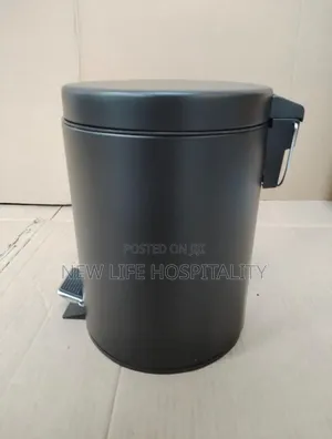 Brand New Matte Black Pedal Bin - 5 Liters
