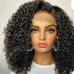 14 Inches 5x5 Full Closure Jerry Curls Wig Gashin Mutum