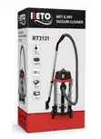 RETO RT3131 Wet Dry Vacuum Cleaner - 1500W 30L Stainless Steel - 1