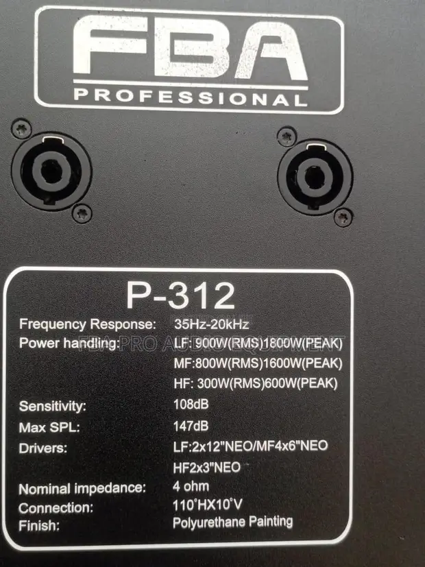 FBA P312 3-Way Line Array Speaker - 1