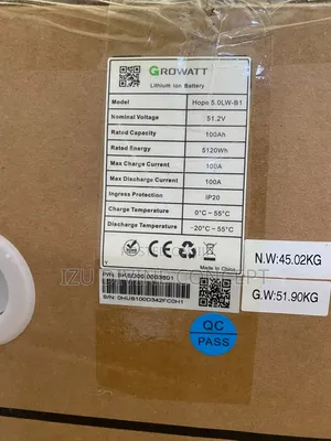 5kWh 51.2V Growatt Lithium Ion Baturi