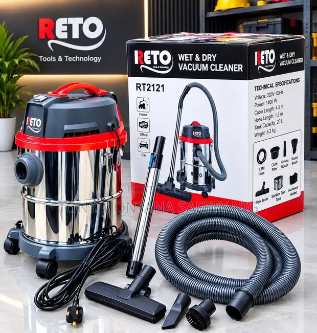 RETO RT2121 20L 1400W Wet Dry Vacuum Cleaner - 1