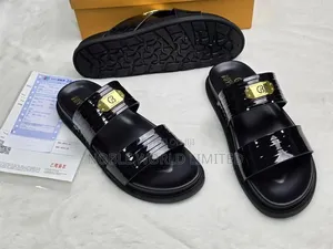 Premium Black Pam Slippers - Louis Vuitton