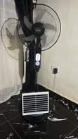 Fan Mai Sake Gina Baturi Tare Da Hasken Rana Da Fitilun LED - 4