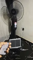 Fan Mai Sake Gina Baturi Tare Da Hasken Rana Da Fitilun LED - 5