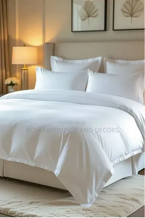 6x6 White American Cotton Bedding Set