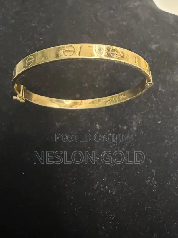 ITALY 750 Certified 18K Gold Cathie Bangle - 1
