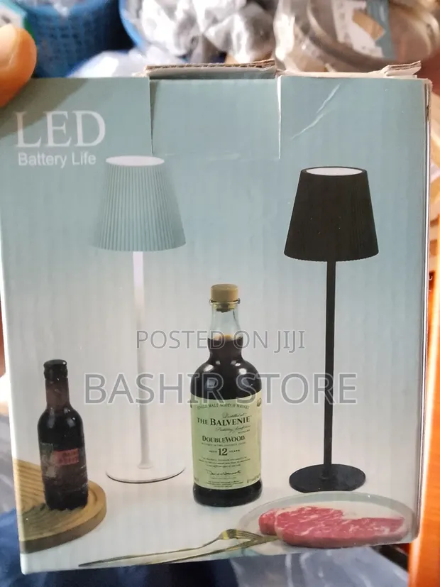 Rechargeable LED Table Lamp - Black/White - 1
