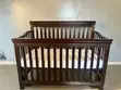 Full Size Wooden Baby Cot with Mattress - 1