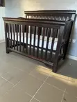 Full Size Wooden Baby Cot with Mattress - 2
