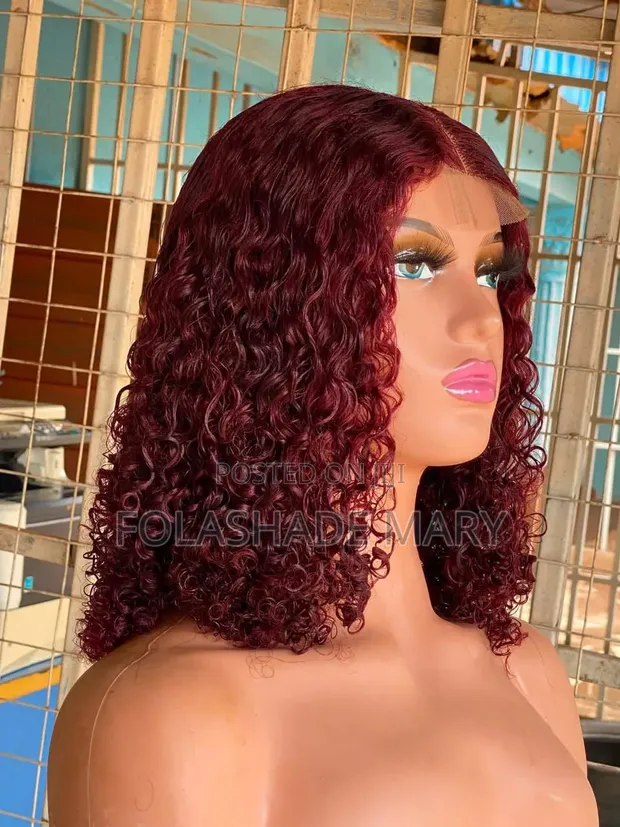 Hairbymofe Curly Human Hair Wig - Strawberry Blond - 1