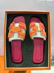 Luxury H-Strap Designer Slides - Orange, Red, Black, Brown - 3