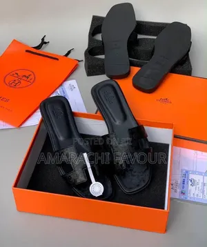 Luxury H-Strap Designer Slides - Orange, Red, Black, Brown