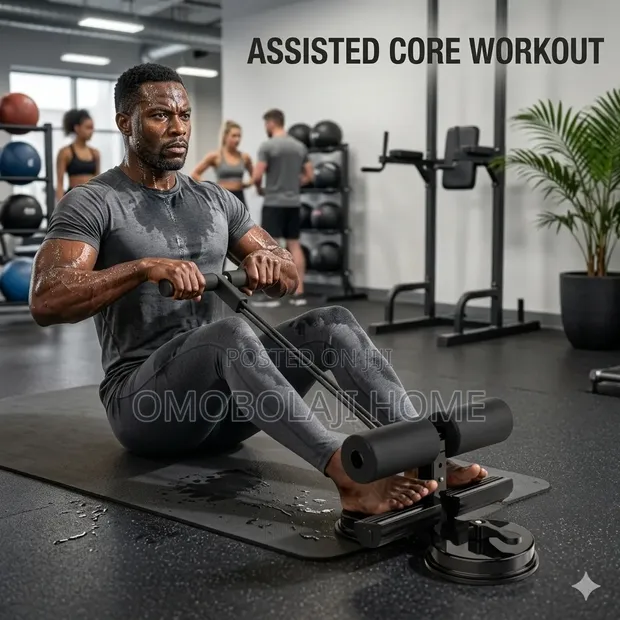 Adjustable Sit Up Bar with Resistance Bands - 1