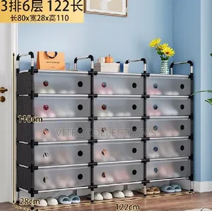 3 Door Shoe Rack with Cover