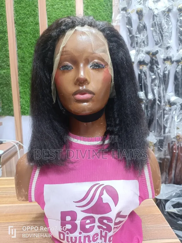 14" HD Lace Yaki Gashin Mutum Wig - SDD Quality - 1