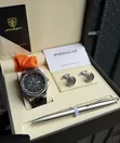 Poedagar Leather Watch Set for Men - 2
