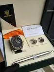 Poedagar Leather Watch Set for Men - 3