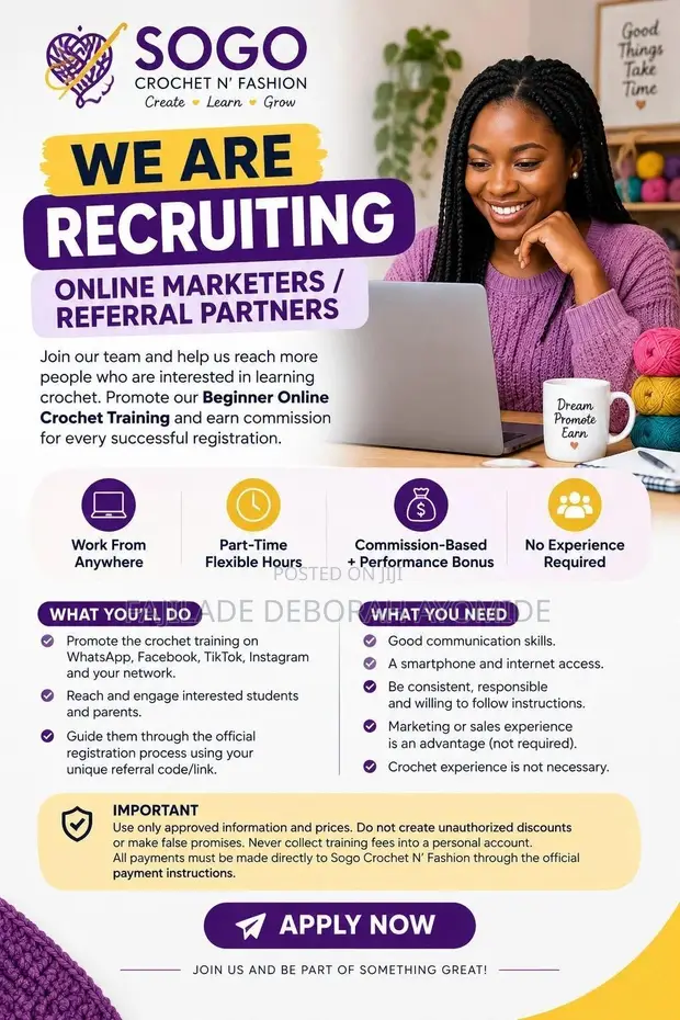 Online Marketer / Referral Partner - Sogo Crochet N' Fashion - 1