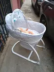 Detachable Bassinet with Mattress & Stand - 1