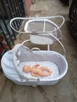 Detachable Bassinet with Mattress & Stand - 3