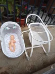 Detachable Bassinet with Mattress & Stand - 4