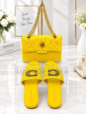 Kayan Kwalliya Yellow Bag da Slide Set - Box Bag