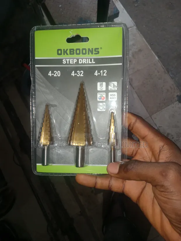 Step Drill Bit Set (4-12mm, 4-20mm, 4-32mm) - 1