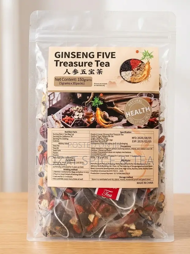 Ginseng Five Treasure Tea - 30 Tea Bags - 1