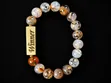Personalized Gemstone Bead Bracelet with Engraved Nameplate - 5