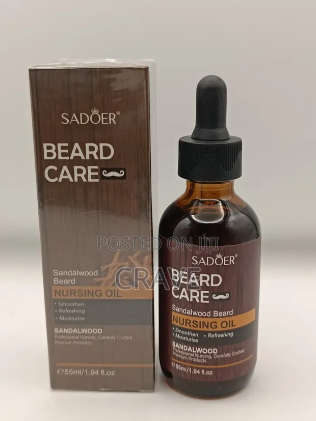 Sadoer Men's Beard Growth Oil, Sandalwood & Macadamia - 1