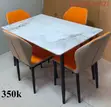 Ceramic Marble Dining Table with 4 Chairs - 2