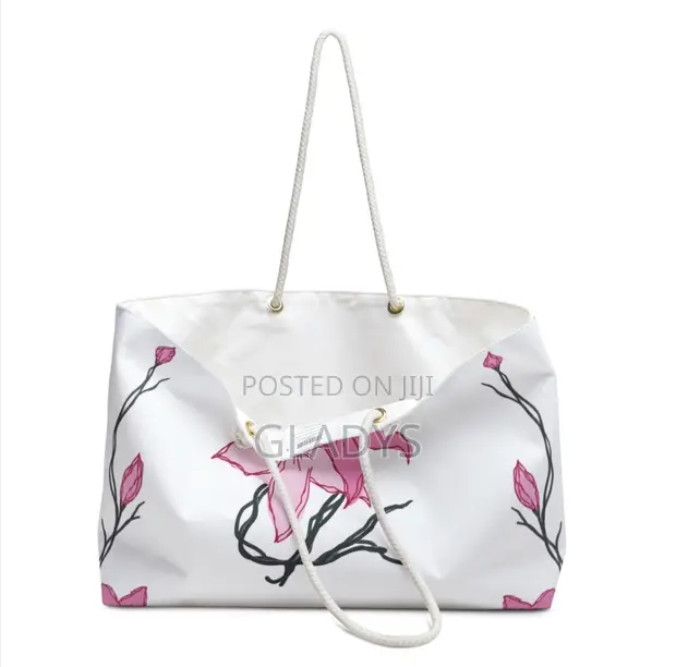 Bella White Fabric Handbag - Brand New - 1