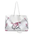 Bella White Fabric Handbag - Brand New - 1