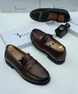 Billionaire Leather Penny Loafers - Black Sole - 2