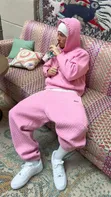 Quilted Hoodie Jogger Tracksuit Set - 4