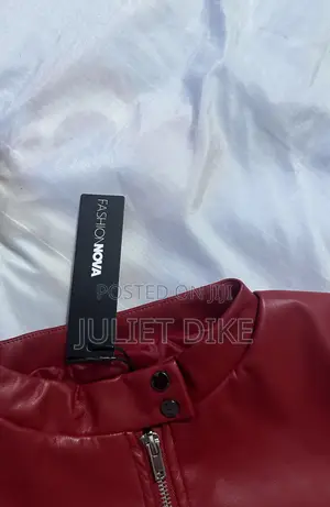 Fashion Nova Faux Leather Crop Jacket - Ja ja (Sai S/M)