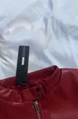 Fashion Nova Faux Leather Crop Jacket - Red (Size S/M) - 2