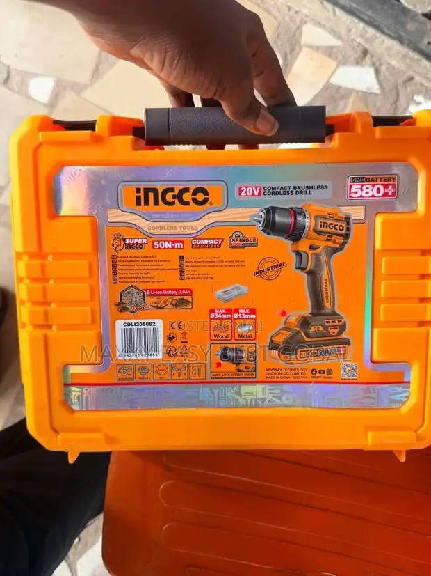 Ingco Screw Machine Drill, 20V Battery - 1