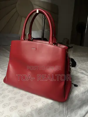 DKNY Red Paige Medium Satchel Handbag