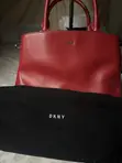 DKNY Red Paige Medium Satchel Handbag - 2