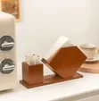 Babban Kwandon Serviette na Bamboo da Akwatin Toothpick - 2