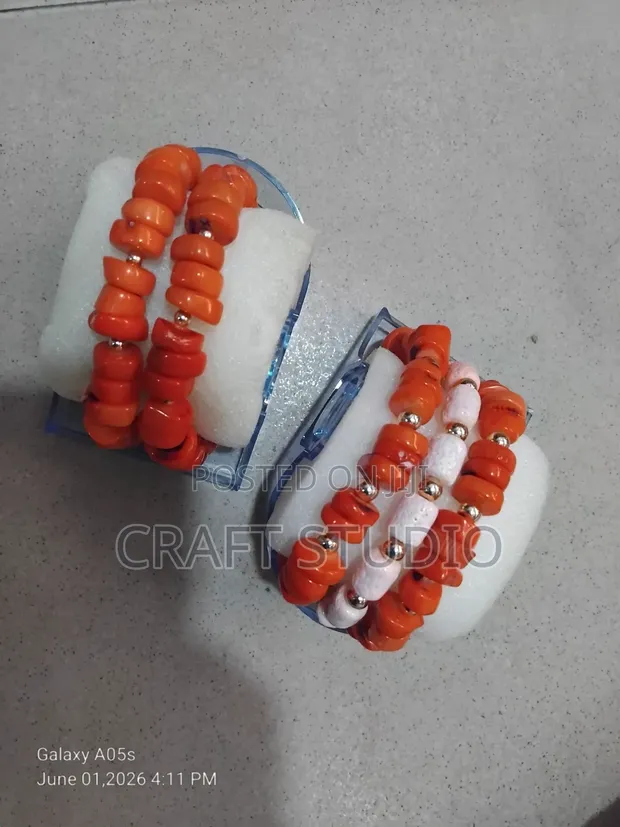 Original Coral Bead Bangles - 1