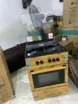 Maxi 6060 3+1 Burner Wood-Finish Gas Cooker - 1