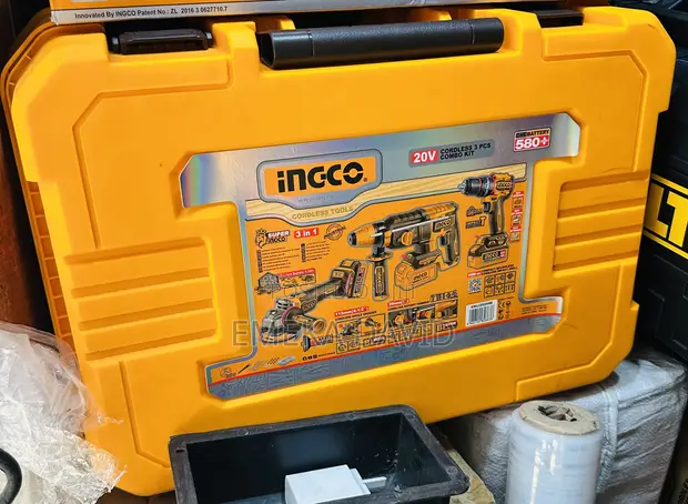 Ingco 20V Cordless 3-Piece Combo Kit - 1
