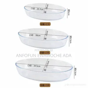 3-Piece Microwave-Safe Oven Glass Baking Sheet Set